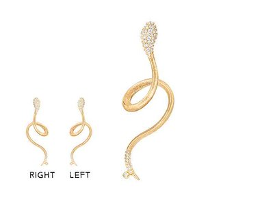 Ole Lynggaard | Earring Snakes with diamond head